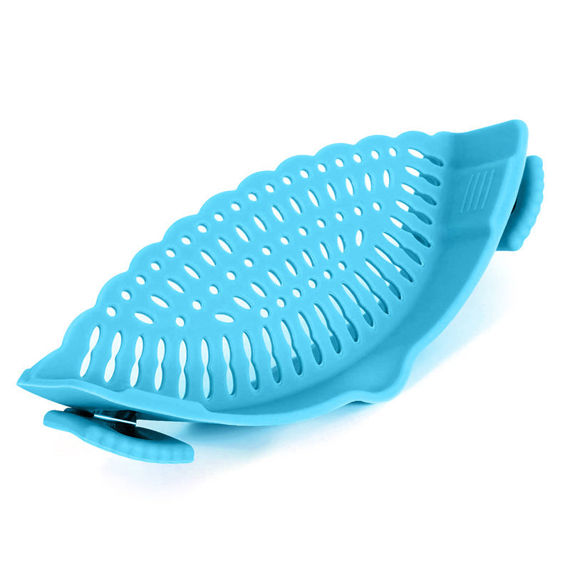 ✨️Silicone Clip-On Colander Pot Strainer for Pots Pans Bowls, Pasta Vegetable Clip-On Drainer Kitchen Strainer Tools