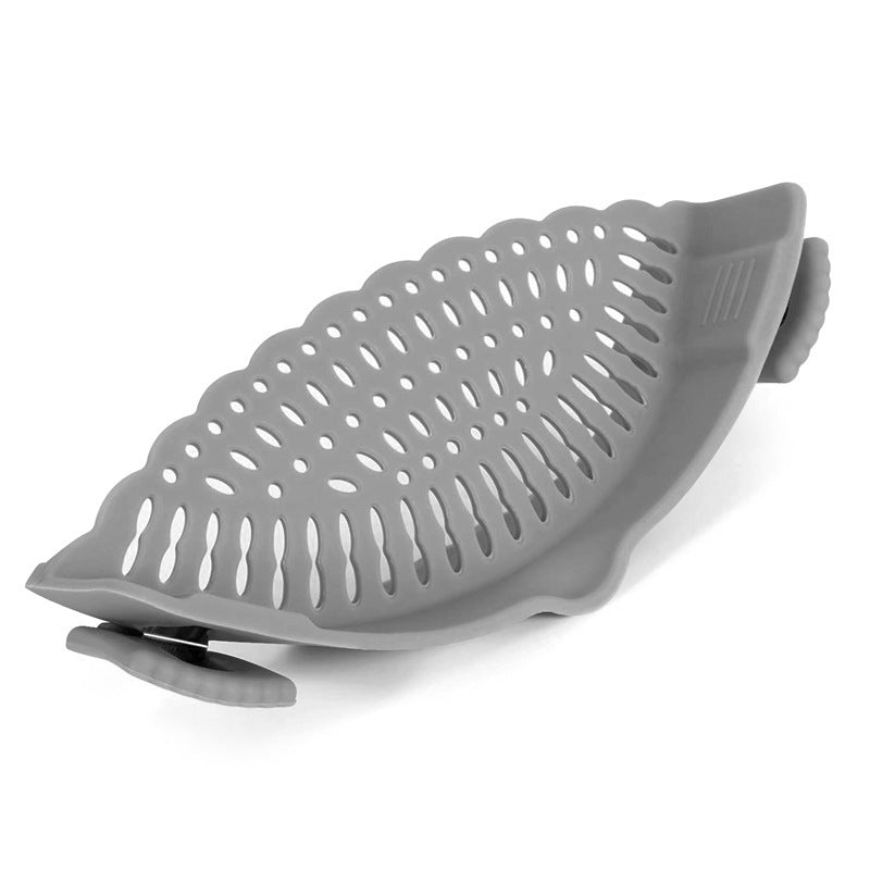 ✨️Silicone Clip-On Colander Pot Strainer for Pots Pans Bowls, Pasta Vegetable Clip-On Drainer Kitchen Strainer Tools