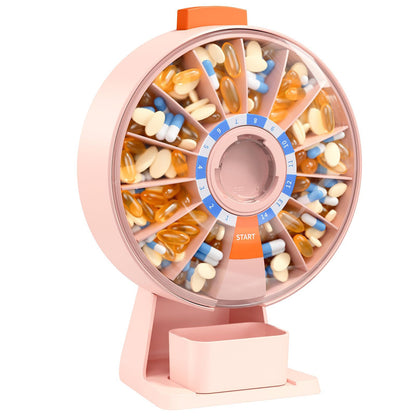 💊💊Large Fun Pill Dsipenser, Daily Pill Box for 7 or 14 Days, Wall-Mountable or Tabletop Weekly Pill Organizer Hold for Medicine, Vitamin or Supplements