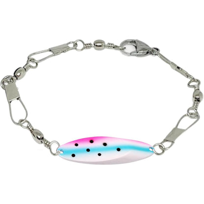✨️Fishing Lure Bracelet, Handmade Fishing Lure Bracelet, Unique Fisherman Jewelry with Swivels & Spoon Lures for Men, Women, Anglers & Outdoor Adventure Lovers