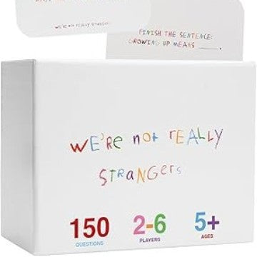 WE'RE NOT REALLY STRANGERS Card Game - 150 Conversation Cards for Adults, Teens, Couples, & Strangers - Icebreaker Questions for Game Night or Date Night, Ages 15+, 2-6 Players