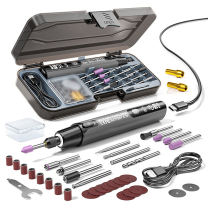 39pcs USB-Powered Electric Grinding & Polishing Tool Set rving - DIY Craft Polishing Rotary Tool Set