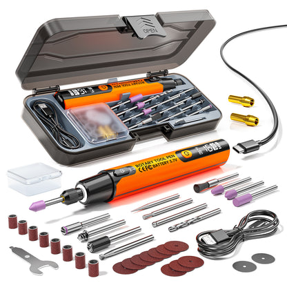 39pcs USB-Powered Electric Grinding & Polishing Tool Set rving - DIY Craft Polishing Rotary Tool Set