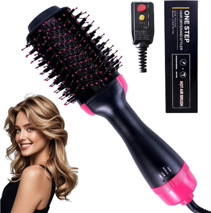 4-in-1 Hair Dryer Brush - Ionic Ceramic Titanium Brush Blow Dryer Hot Air Styler for Frizz-Free Blowouts, Salon Volumizer