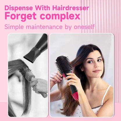 4-in-1 Hair Dryer Brush - Ionic Ceramic Titanium Brush Blow Dryer Hot Air Styler for Frizz-Free Blowouts, Salon Volumizer