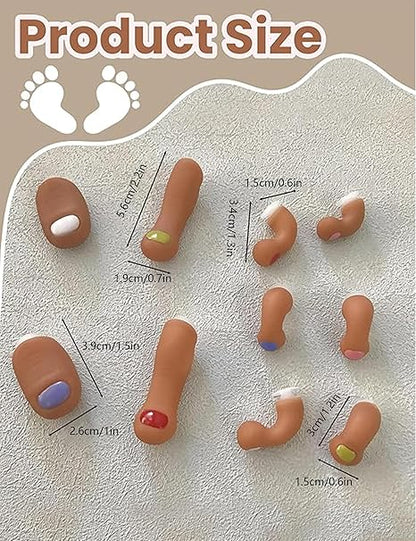 Fun perforated shoe toe decorations, 10 pieces per pack