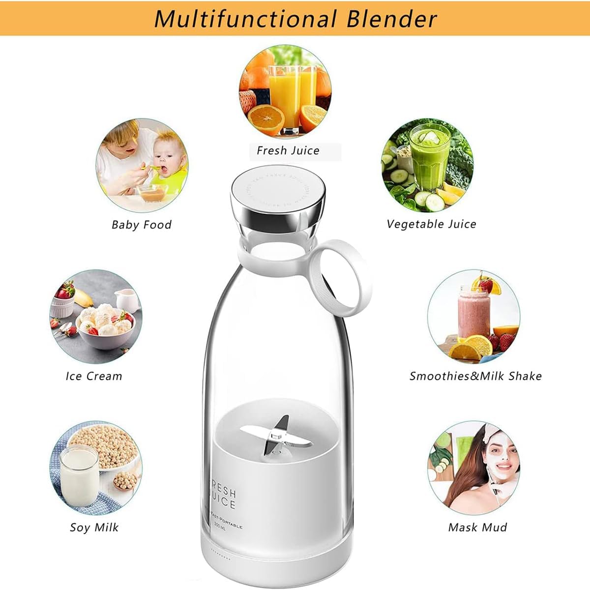 350ml Wireless Portable Electric Juicer