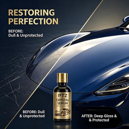 2Pack PTZ Crystal Serum for Cars – Advanced Graphene Ceramic Coating for Cars(50ML),Gloss Hydrophobicty Anti Scratch