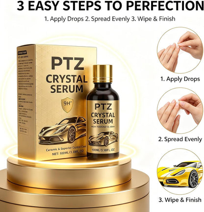 2Pack PTZ Crystal Serum for Cars – Advanced Graphene Ceramic Coating for Cars(50ML),Gloss Hydrophobicty Anti Scratch