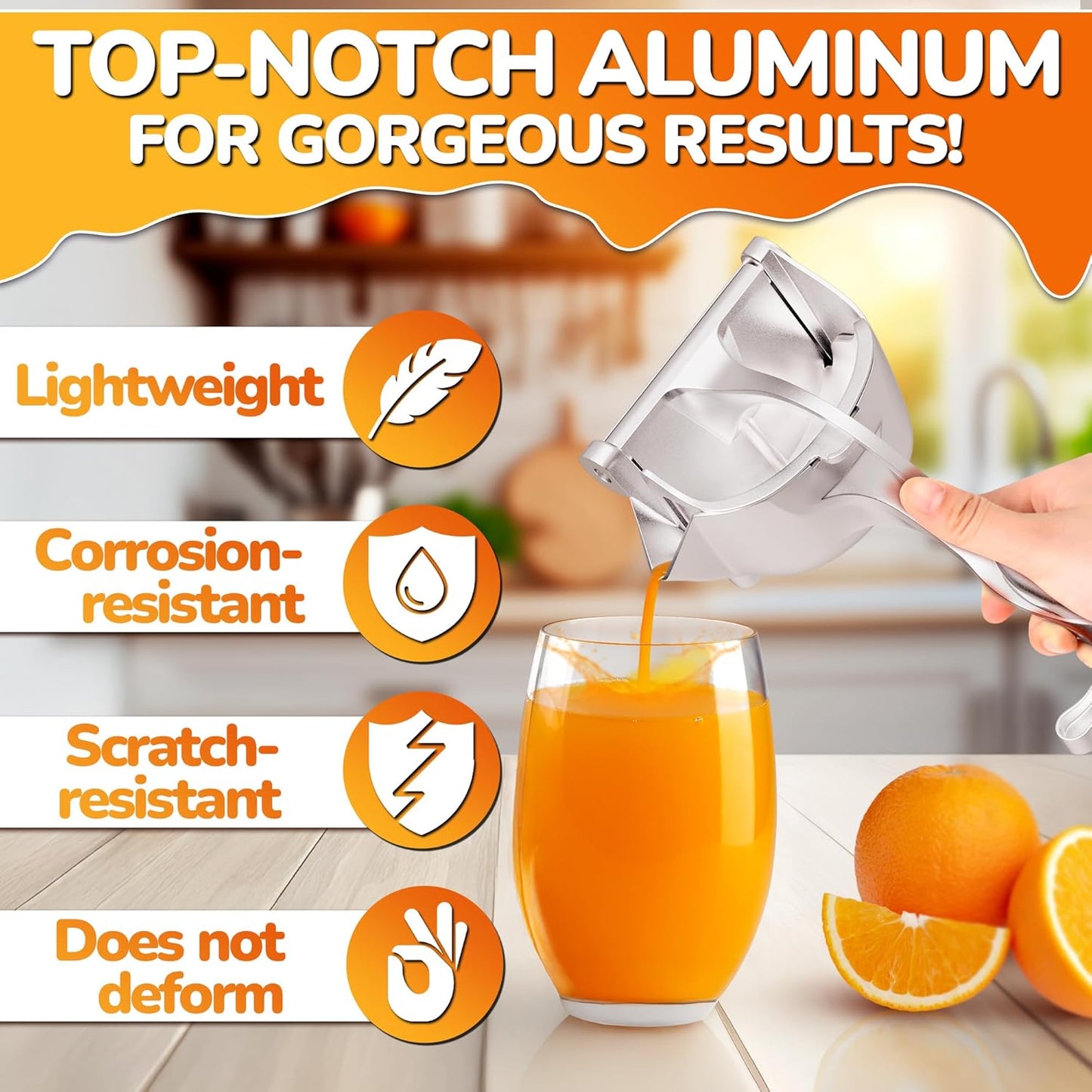 Fruit Juice Squeezer Handheld Aluminum Alloy