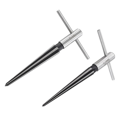 T Handle Tapered Reamer Set, 1/8"-1/2" (3-13mm) & 3/16"-5/8" (5-16mm) Bridge Pin Hole Handle Tapered Reamers