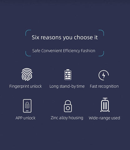 Smart Biometric Keyless Fingerprint Door Padlocks Rechargeable Anti-Theft Waterproof Security Lock
