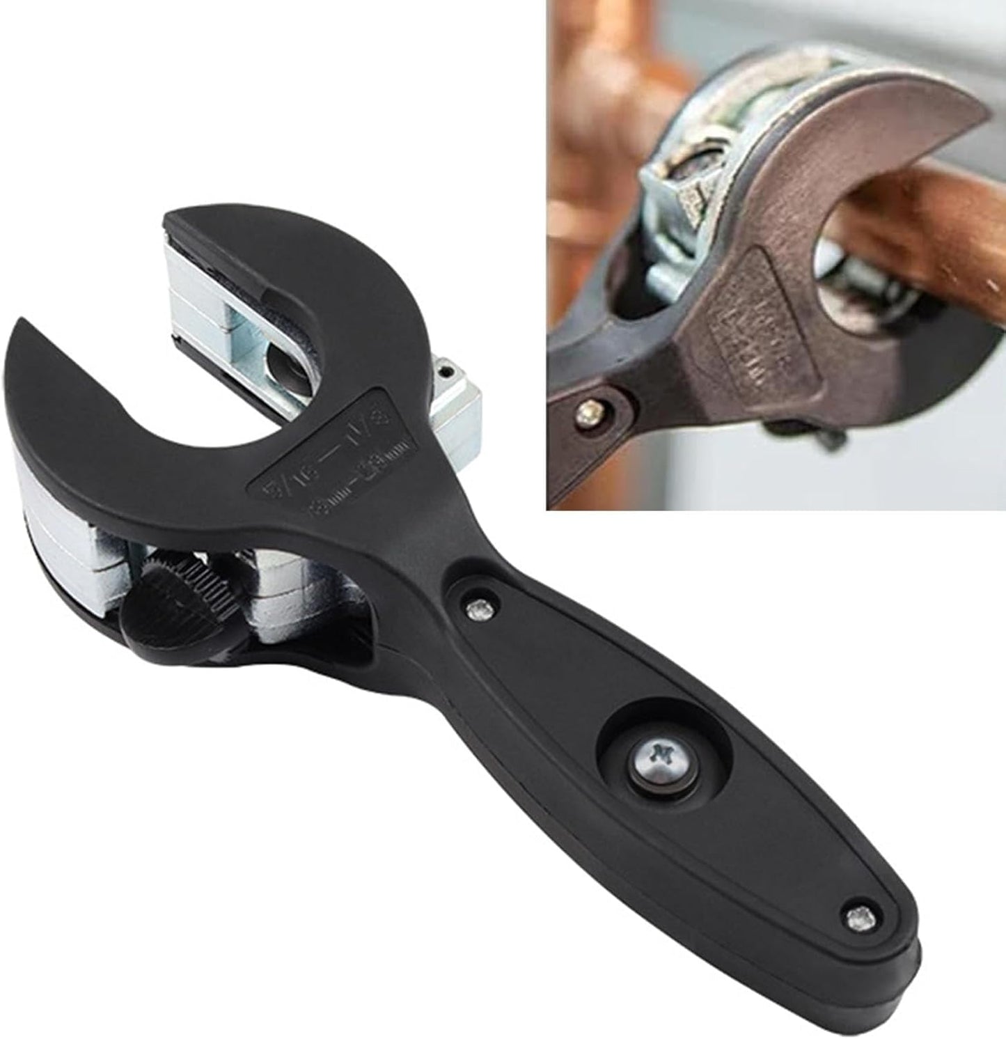 Ratcheting Tubing Cutter, Copper Pipe Cutter for Cutting 5/16 to 1-1/8 in