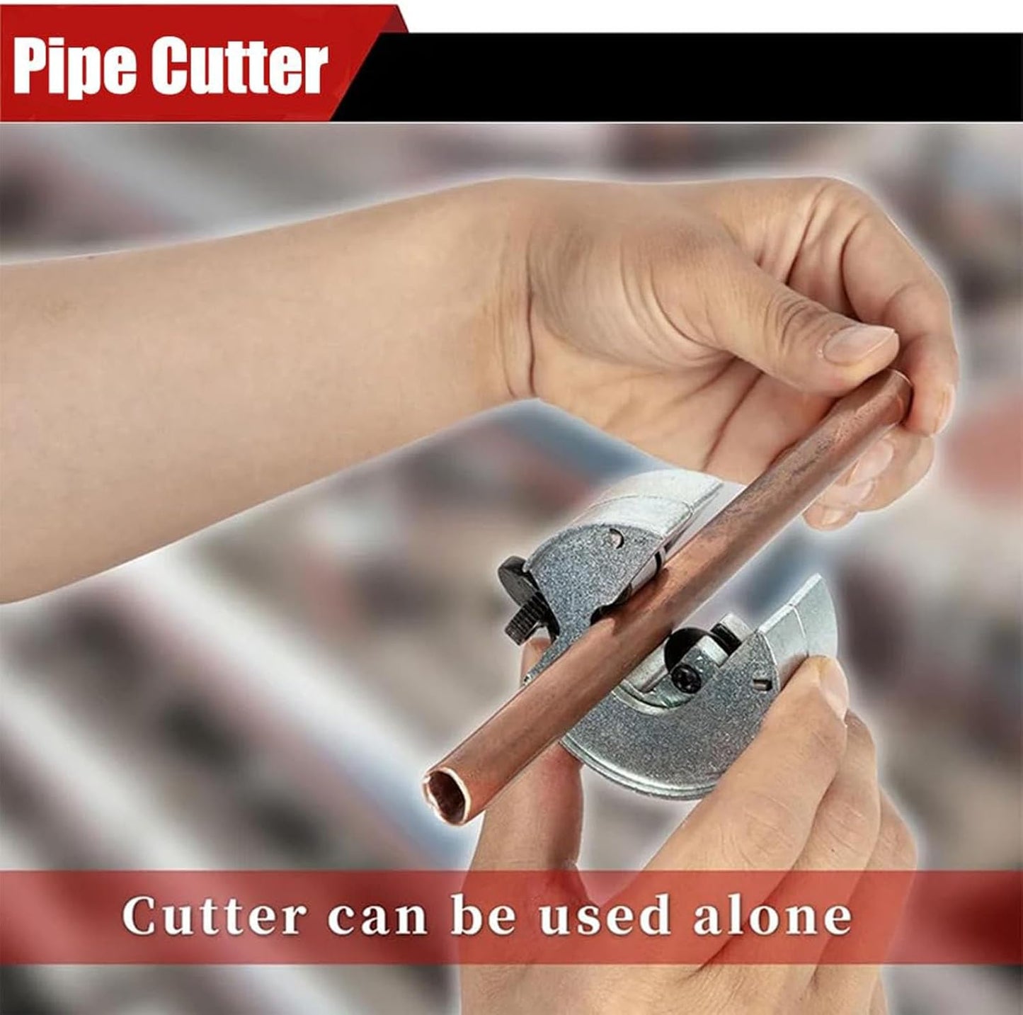 Ratcheting Tubing Cutter, Copper Pipe Cutter for Cutting 5/16 to 1-1/8 in