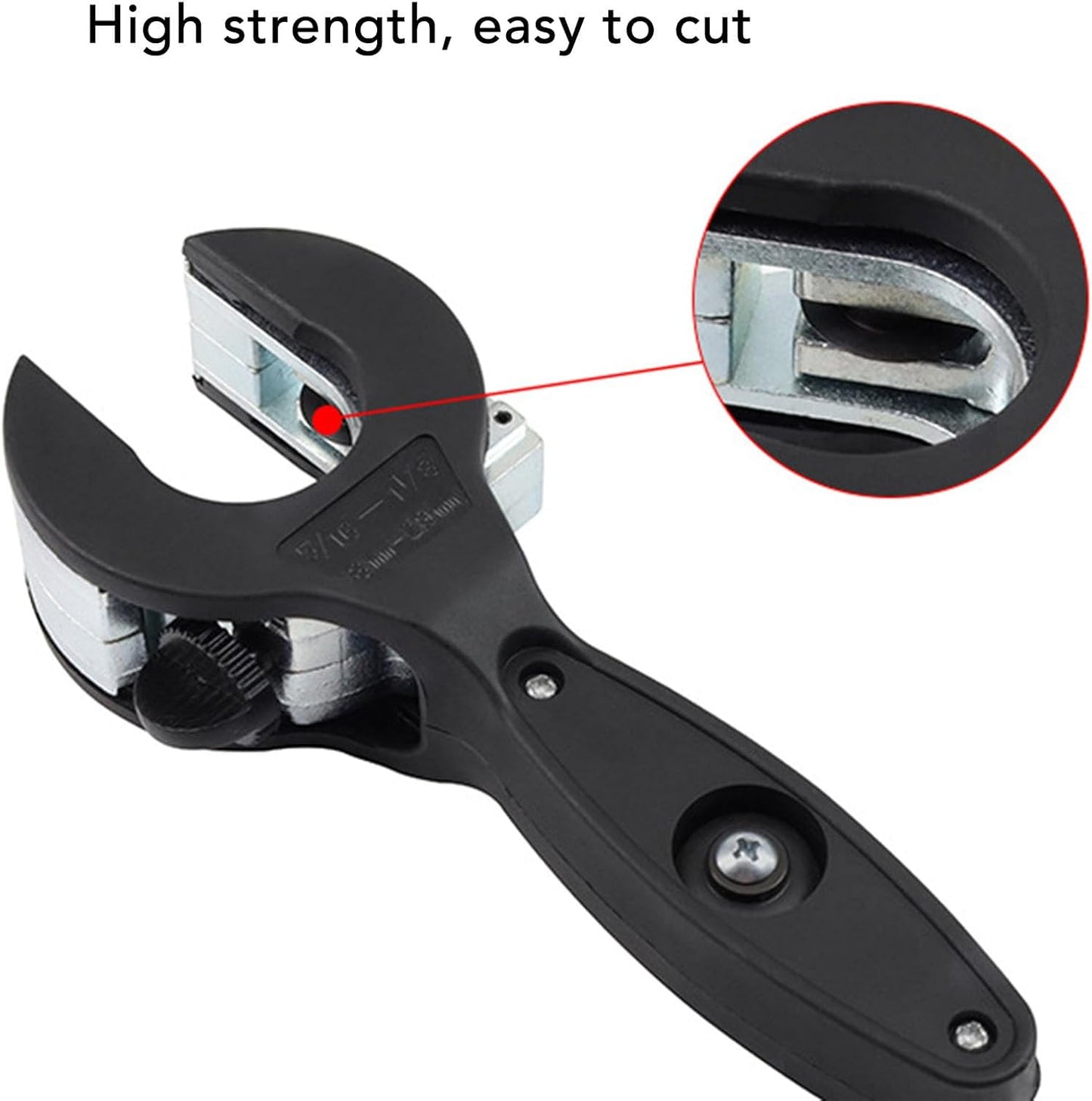 Ratcheting Tubing Cutter, Copper Pipe Cutter for Cutting 5/16 to 1-1/8 in