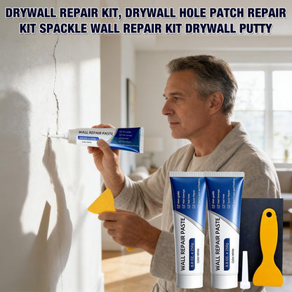 2 Pack Efficient Drywall Repair Kit with Scraper, Quick Drying Wall Repair Paste for Wall Holes, Cracks, Scratches and Graffiti for Holes Cracks Scratches Home DIY Use