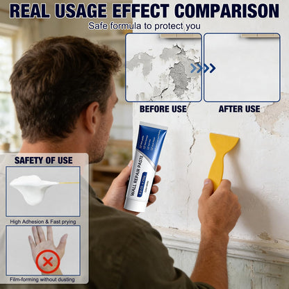 2 Pack Efficient Drywall Repair Kit with Scraper, Quick Drying Wall Repair Paste for Wall Holes, Cracks, Scratches and Graffiti for Holes Cracks Scratches Home DIY Use