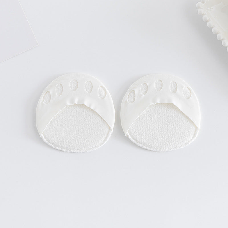 10 Pairs Ball of Foot Cushion Socks,Women's Toe Cover with Padding Toe Topper Liner Socks Non-Skid Bottom