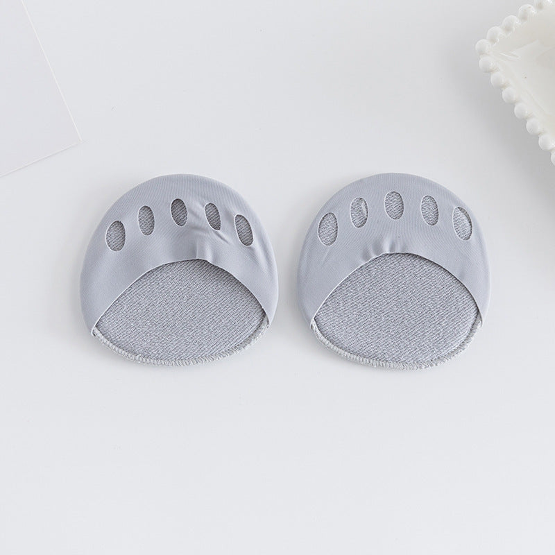 10 Pairs Ball of Foot Cushion Socks,Women's Toe Cover with Padding Toe Topper Liner Socks Non-Skid Bottom