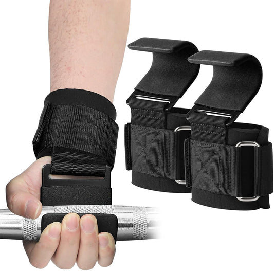 💪🏼Weight Lifting Hooks (Pair) for Deadlifts, Pull Ups, Shrugs, Weightlifting Hooks Gym Gloves