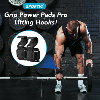 💪🏼Weight Lifting Hooks (Pair) for Deadlifts, Pull Ups, Shrugs, Weightlifting Hooks Gym Gloves