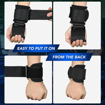 💪🏼Weight Lifting Hooks (Pair) for Deadlifts, Pull Ups, Shrugs, Weightlifting Hooks Gym Gloves