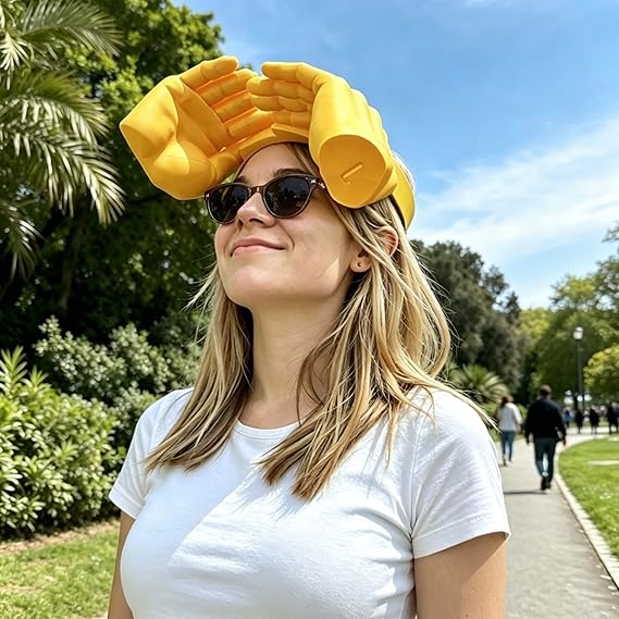 🔥🔥Hands-Free Hand Shade Hat – Instant Sun Protection Visor,Adjustable Funny Hand Sun Visor Hat,for Beach Travel Photo