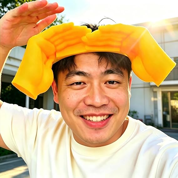 🔥🔥Hands-Free Hand Shade Hat – Instant Sun Protection Visor,Adjustable Funny Hand Sun Visor Hat,for Beach Travel Photo