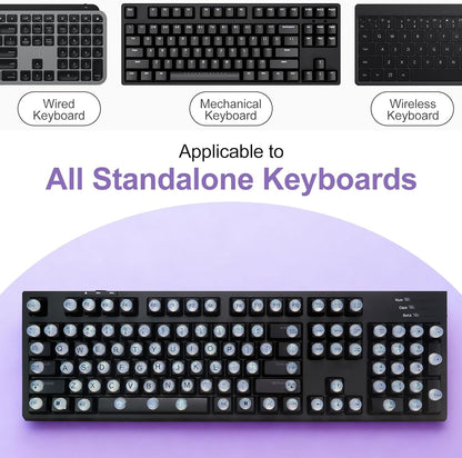 ✨️✨️Raised Keyboard Stickers for Long Nails, Bling Keyboard Bubbles for Women with Letters, Soft Silicone Nail Art Typing Keycaps for Desktops
