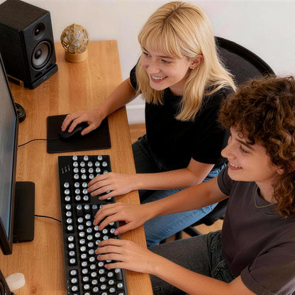 ✨️✨️Raised Keyboard Stickers for Long Nails, Bling Keyboard Bubbles for Women with Letters, Soft Silicone Nail Art Typing Keycaps for Desktops
