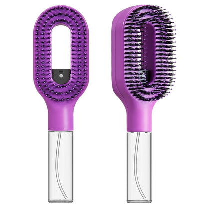 2-in-1 Detangler Hair Brush, With Built-In Mister Spray, Wet & Dry Detangling Brush