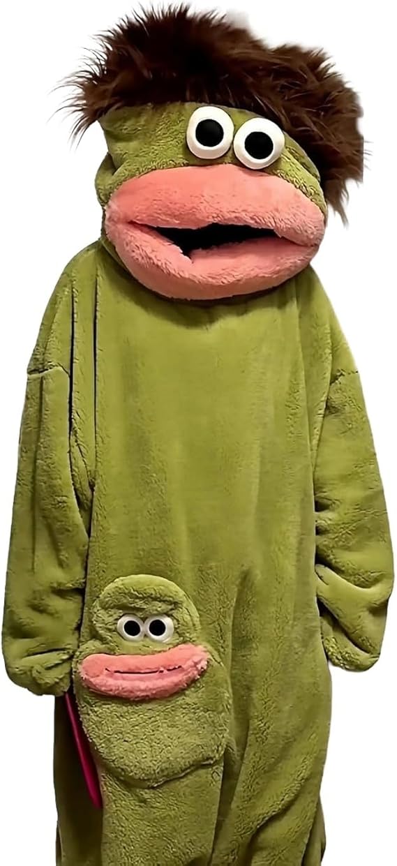Cozy Oversized Hooded Flannel Robe Soft Plush Long Sleepwear Cute Monster Design Home Wear with Shoes and Comb