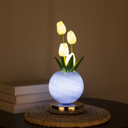 Tulip Table Lamp, Rechargeable Cordless Touch Dimming