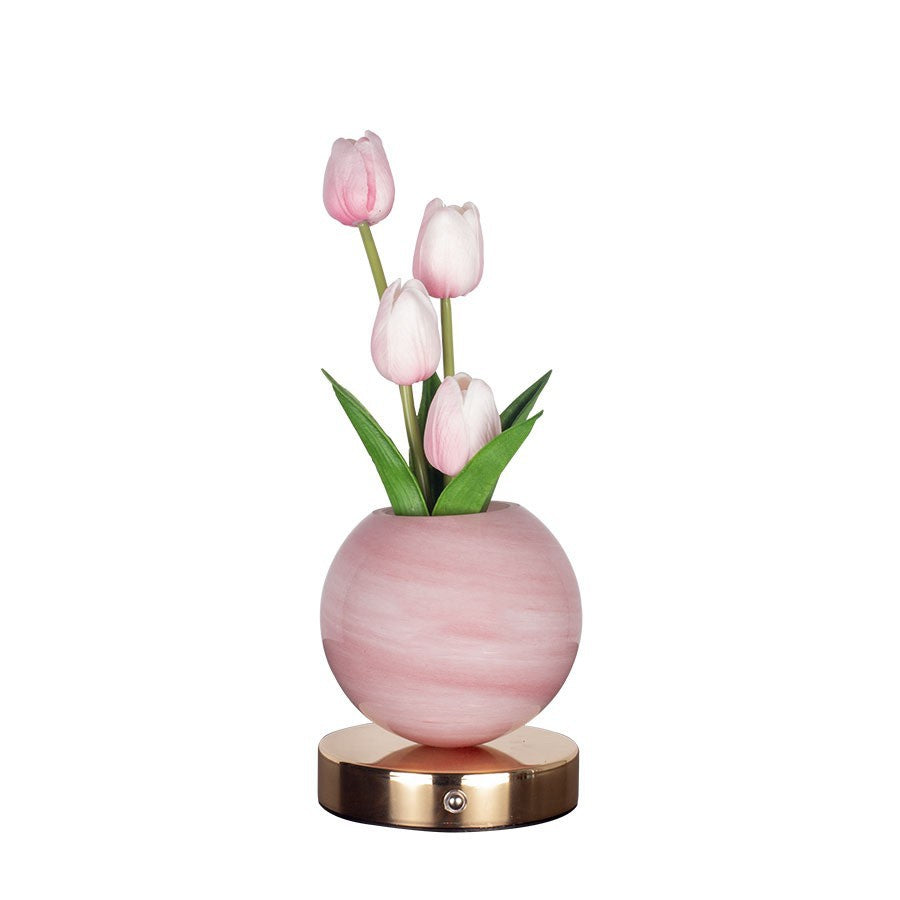 Tulip Table Lamp, Rechargeable Cordless Touch Dimming