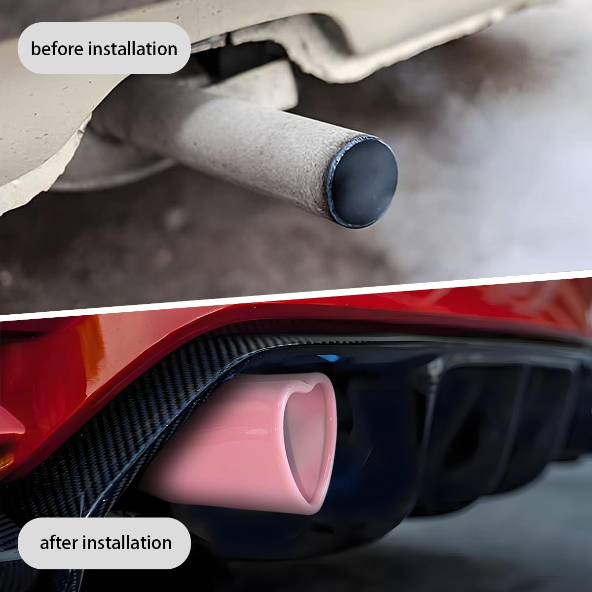 Universal Car Exhaust Tip 2.5 inch Inlet
