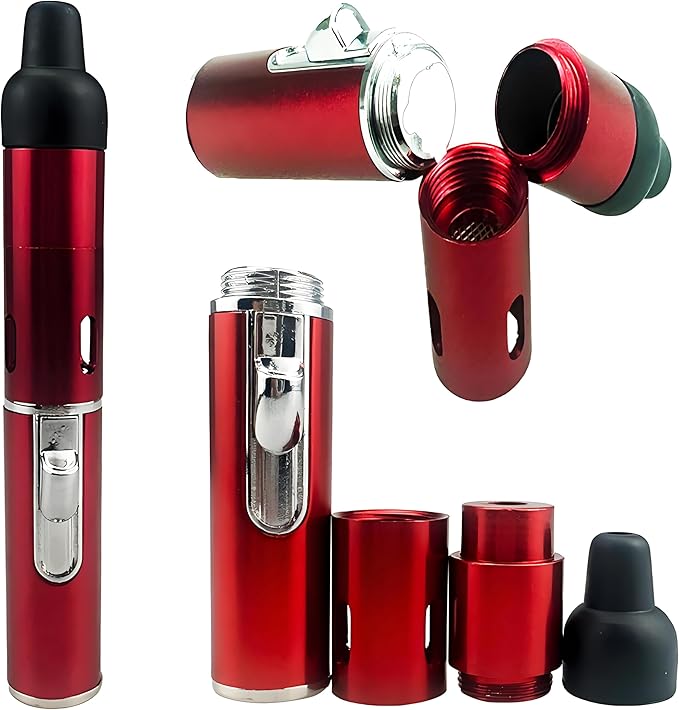Torch Lighter,Metal All-in-One Tube Built-in Detachable Refillable Butane Torch Handheld Lighter