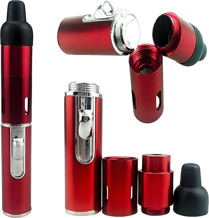 Torch Lighter,Metal All-in-One Tube Built-in Detachable Refillable Butane Torch Handheld Lighter