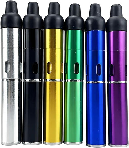 Torch Lighter,Metal All-in-One Tube Built-in Detachable Refillable Butane Torch Handheld Lighter