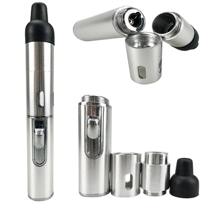 Torch Lighter,Metal All-in-One Tube Built-in Detachable Refillable Butane Torch Handheld Lighter