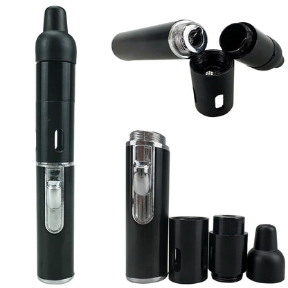 Torch Lighter,Metal All-in-One Tube Built-in Detachable Refillable Butane Torch Handheld Lighter