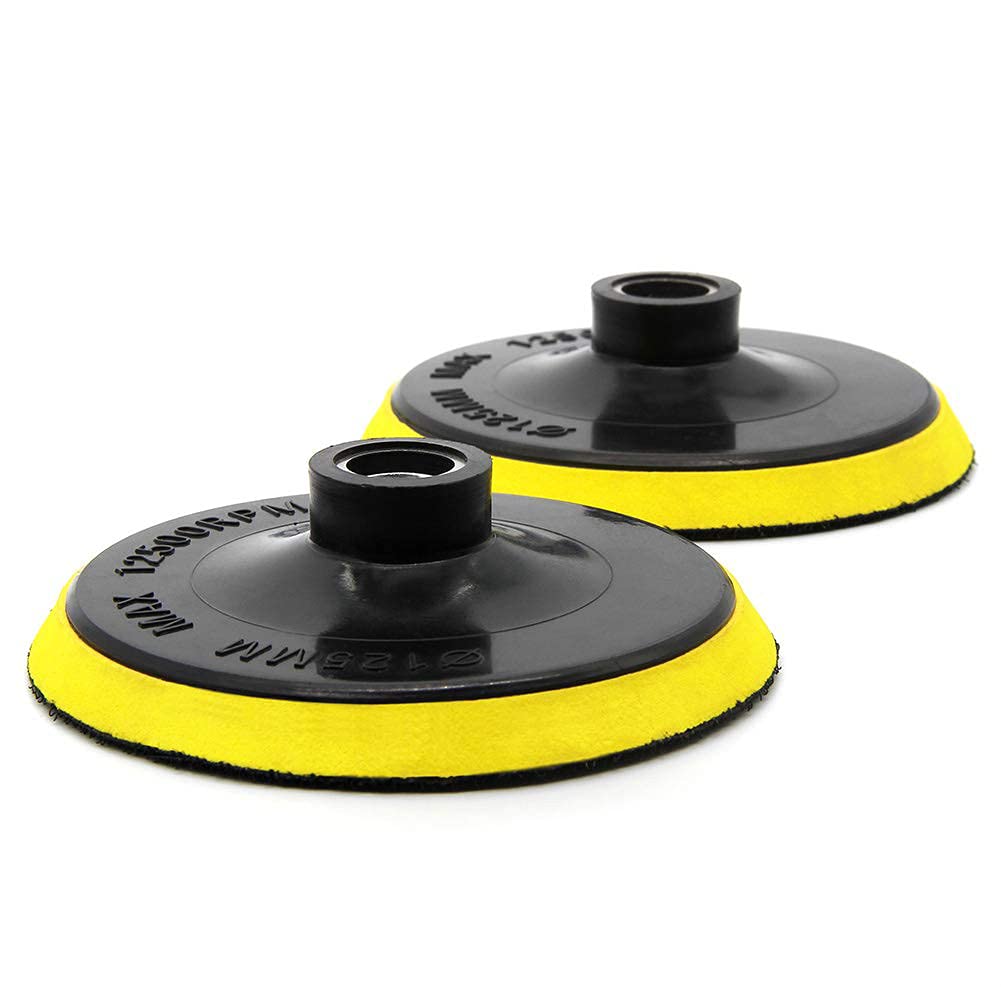 2 pcs ,5 Inch Backer Pads Hook and Loop Backing Plate 5/8-11 Thread for Polishing Sanding