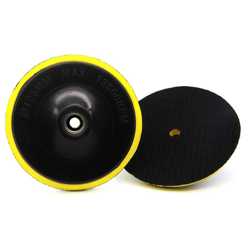 2 pcs ,5 Inch Backer Pads Hook and Loop Backing Plate 5/8-11 Thread for Polishing Sanding