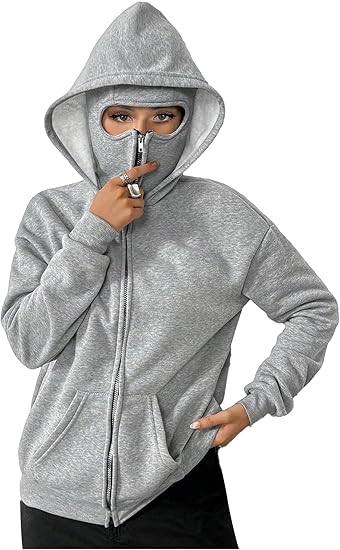 Zip Up Hoodies ,Sweatshirt Jackets with Mask(unisex)