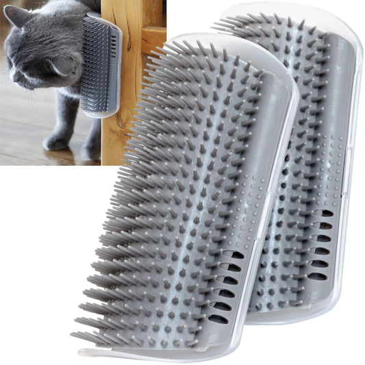 2 Pack Self Grooming Cat Brush - Wall Corner Scratcher with Massage Combs for Long and Short Fur Cats, Kittens