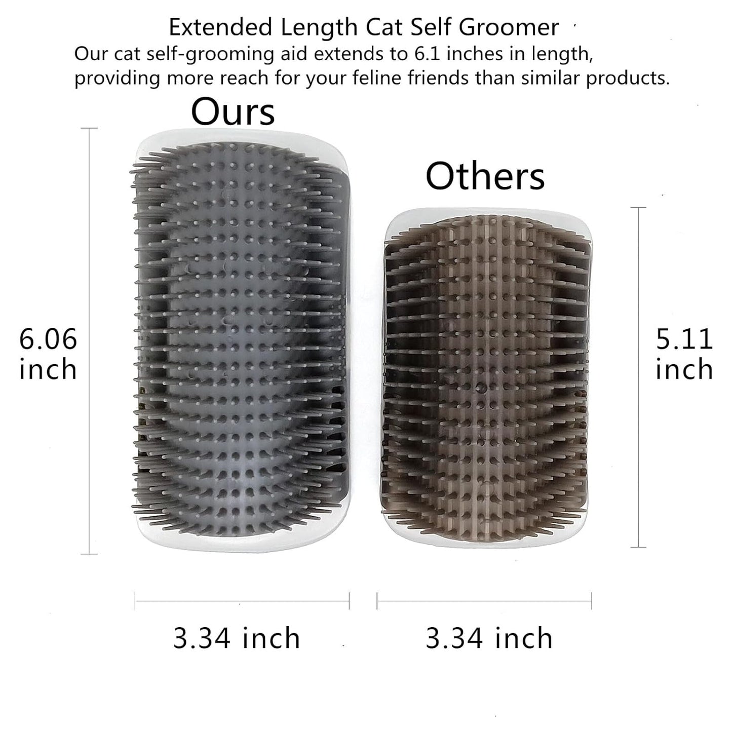 2 Pack Self Grooming Cat Brush - Wall Corner Scratcher with Massage Combs for Long and Short Fur Cats, Kittens