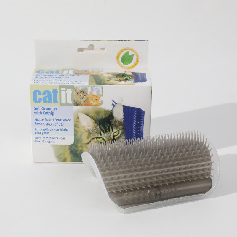 2 Pack Self Grooming Cat Brush - Wall Corner Scratcher with Massage Combs for Long and Short Fur Cats, Kittens