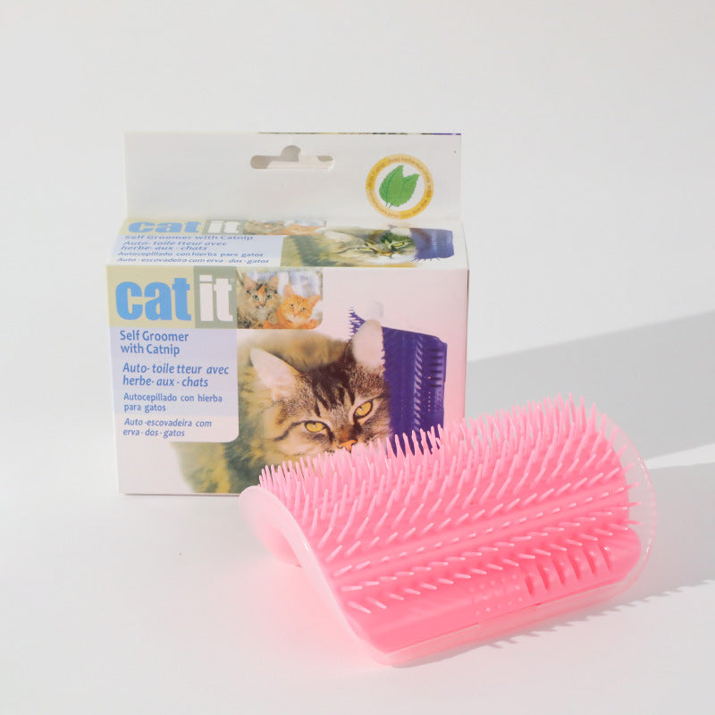 2 Pack Self Grooming Cat Brush - Wall Corner Scratcher with Massage Combs for Long and Short Fur Cats, Kittens