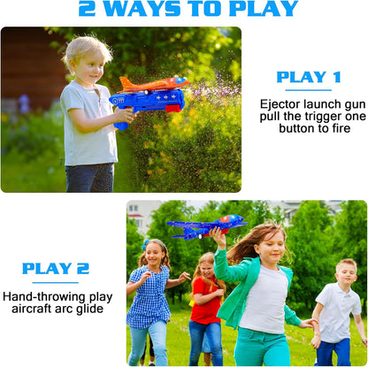 ✈️Airplane Launcher Toys, Outdoor Flying Toy for Kids