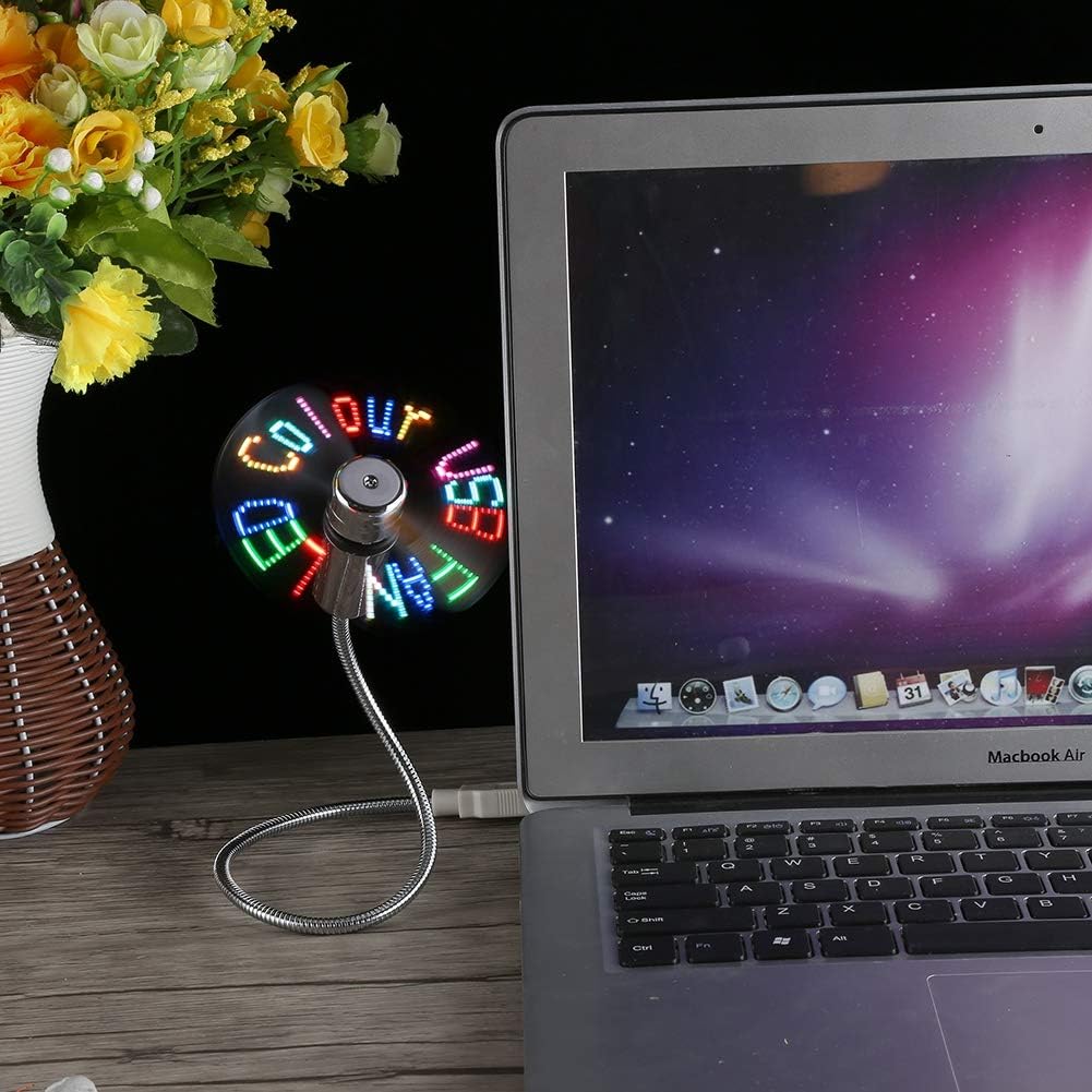 USB LED RGB Programmable Fan, Flexible LED Programmable Message Display