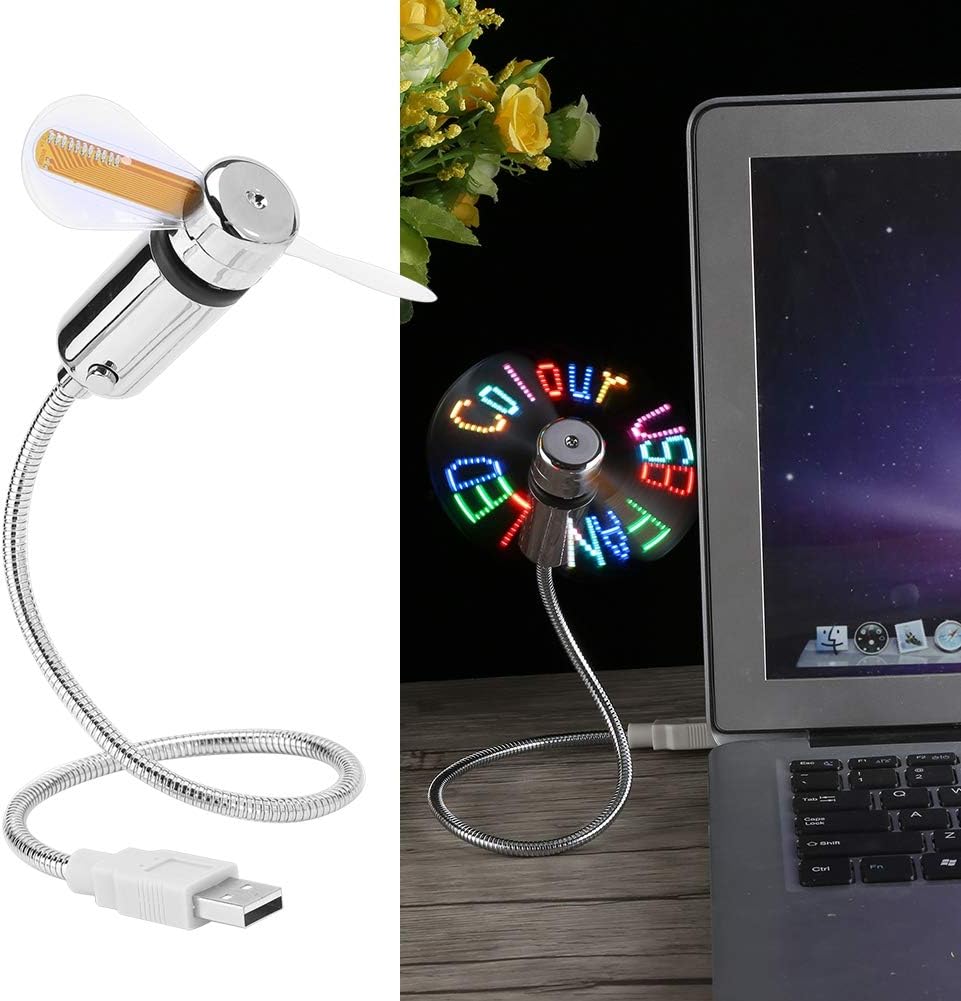 USB LED RGB Programmable Fan, Flexible LED Programmable Message Display